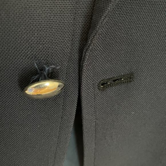 VTG Brooks Brothers Brooksgate Navy Blazer 40R Silver Buttons Preppy USA Ivy - Picture 9 of 14